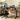 Real wood standing desk with ergonomic accessories