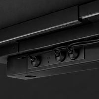 PowerRail cable management bar in black with GPU power outlets closeup