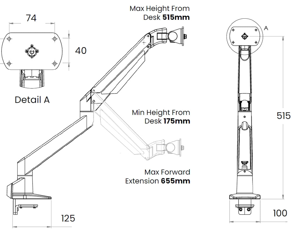 ARC G9 Odyssey Single Monitor Arm