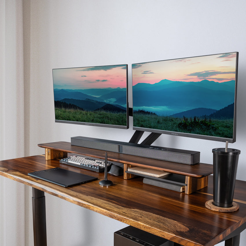 Phesantwood Wooden Ergonomic Desk Setup