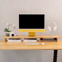 Omnidesk Pro Wildwood desk dark wood surface natural grain detail