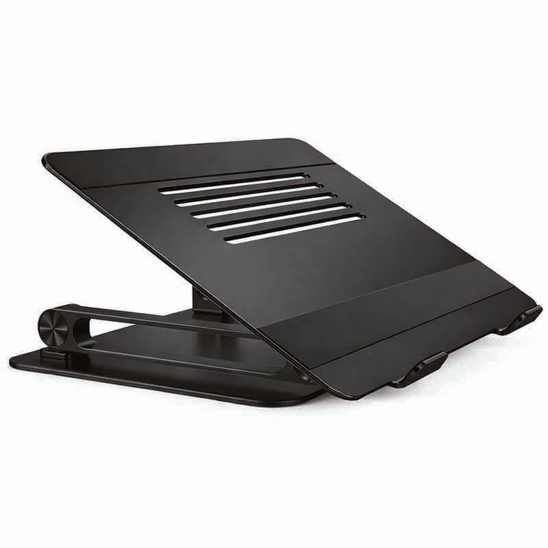Stage Pro Laptop stand adjust to the height and angle to suit your workspace