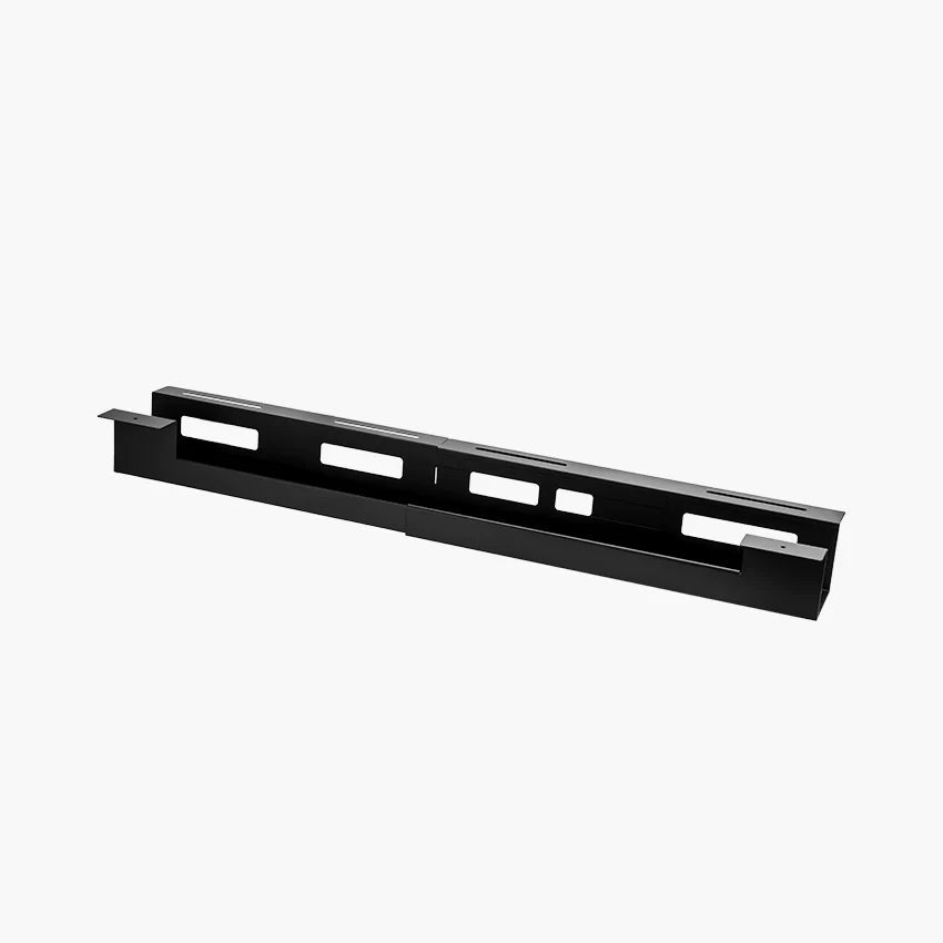 Omnidesk Advanced Under desk cable management tray for standing desks in black 