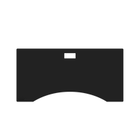 Onyx black Omnidesk Titus Plus desk mat modern workspace Large with ergo curve edge