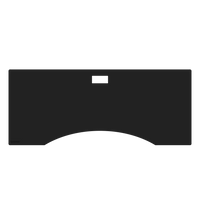 Onyx black Omnidesk Titus Plus desk mat modern workspace XL with ergo curve edge