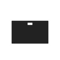 Omnidesk Titus Plus desk mat in onyx black PU  leather finish small with straight edge