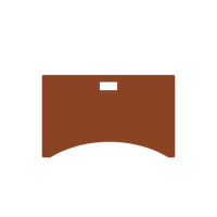 Omnidesk Titus Plus desk mat in tan PU leather full desk coverage small with curve edge