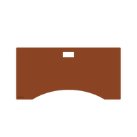 Omnidesk Titus Plus desk mat in tan PU leather full desk coverage Large with curve edge