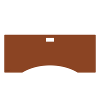 Omnidesk Titus Plus desk mat in tan PU leather full desk coverage XL with curve edge