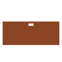Omnidesk Titus Plus desk mat in tan PU leather full desk coverage XL Straight edge